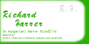 richard harrer business card